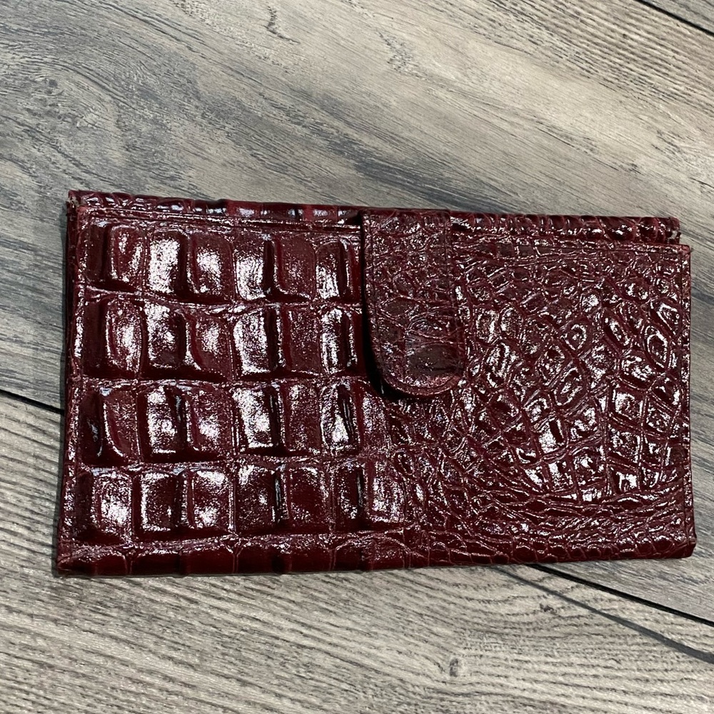 Vintage Genuine leather burgundy wallet - Picture 2 of 8